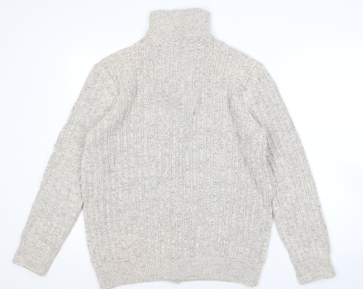 Maine New England Men's Grey M Cable-Knit Jumper