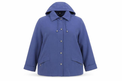 Klassik Women's Blue Hooded Jacket Size 16