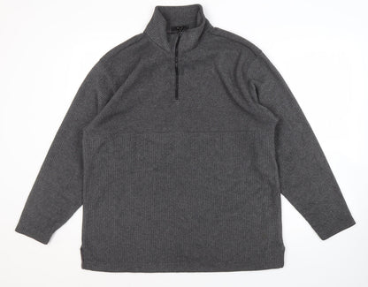Mens UK Size M NEXT Grey Half Zip Sweatshirt