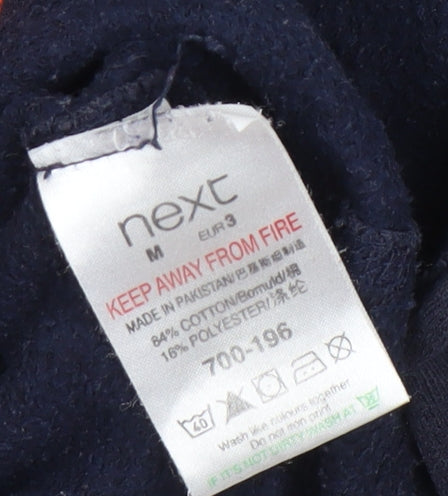 Mens UK Size M NEXT Blue Pullover Hoodie