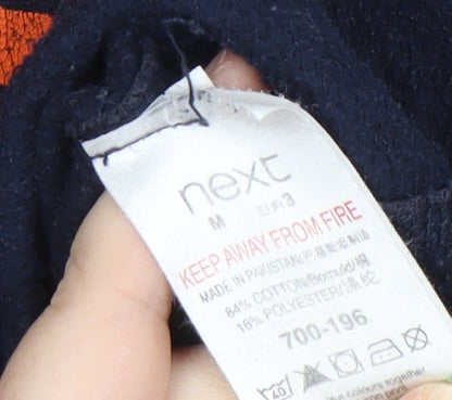 Mens UK Size M NEXT Blue Pullover Hoodie