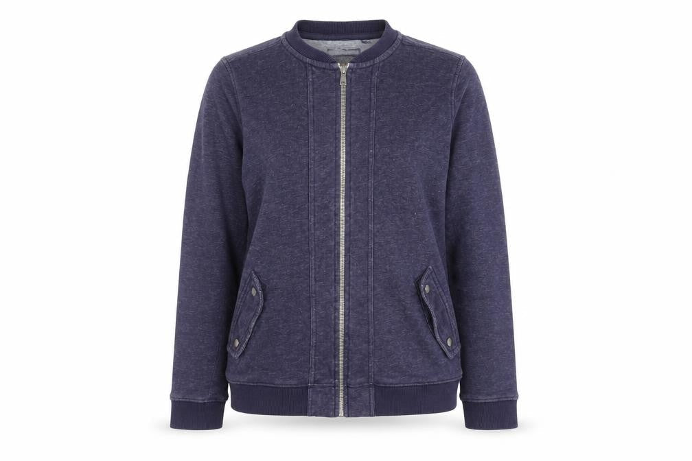 Front view of Next Women's Blue Basic Jacket, size 12, Full Zip