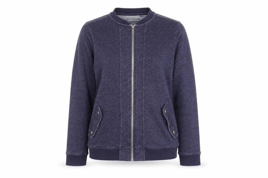 Front view of Next Women's Blue Basic Jacket, size 12, Full Zip