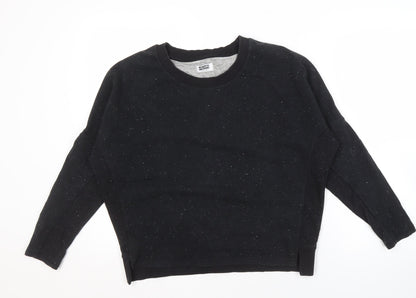 Womens UK Size XS MTWTFSS Weekday Black Pullover Sweatshirt