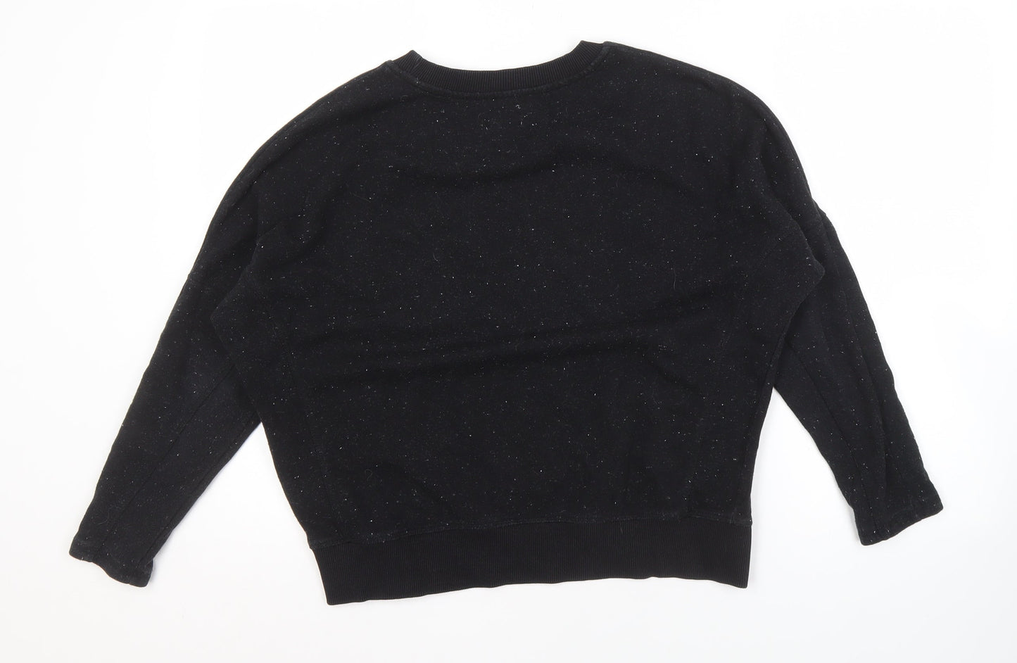 Womens UK Size XS MTWTFSS Weekday Black Pullover Sweatshirt