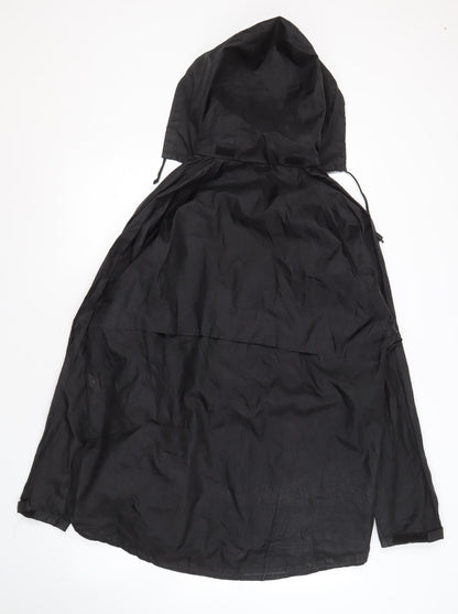 Mens UK Size S/M mac in a sac Black Rain Coat