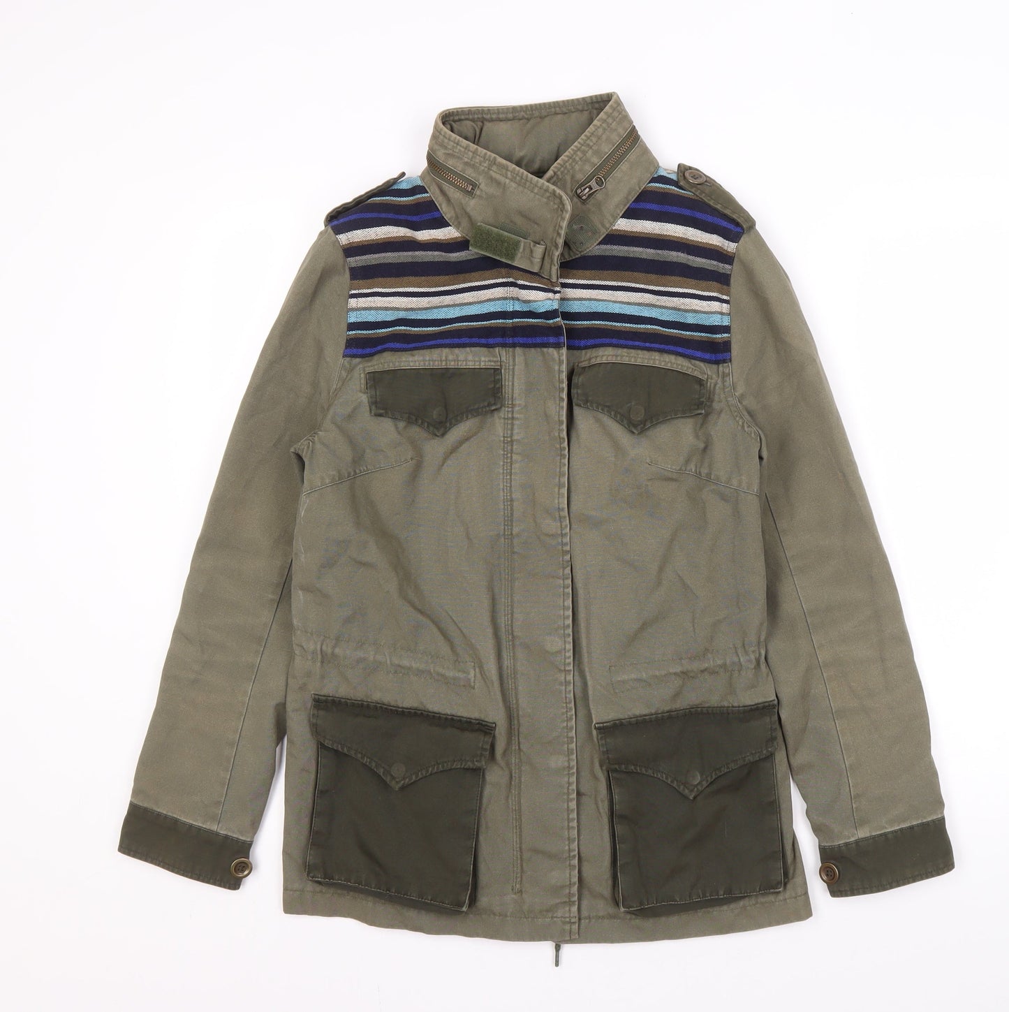 Womens UK Size 8 Marks and Spencer Green Military Jacket