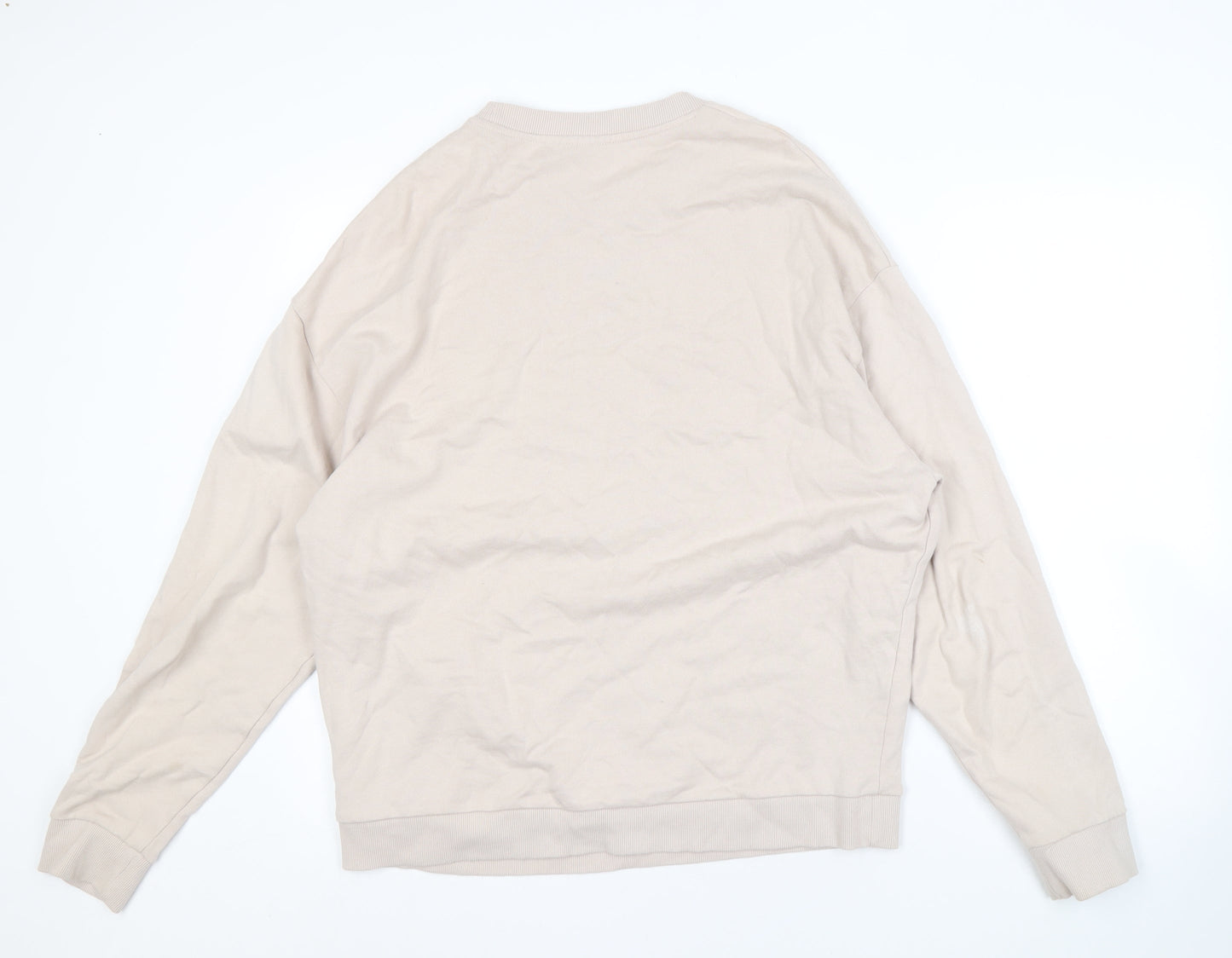 Mens UK Size M ASOS DESIGN Beige Pullover Sweatshirt