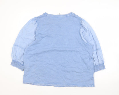 Womens UK Size 16 Marks and Spencer Blue Pullover Jumper
