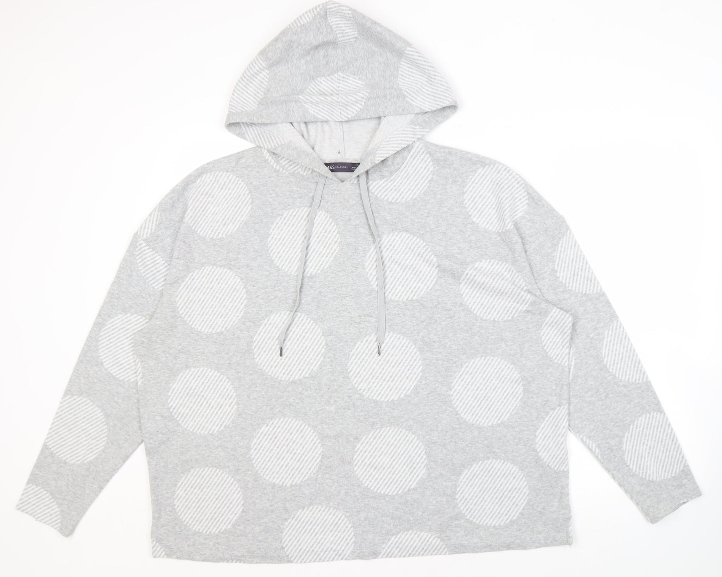 Womens UK Size 20 Marks and Spencer Grey Pullover Hoodie