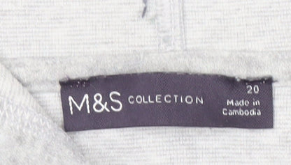 Womens UK Size 20 Marks and Spencer Grey Pullover Hoodie