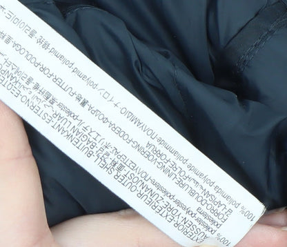 Zara Men's Black Puffer Jacket M Winter Hooded