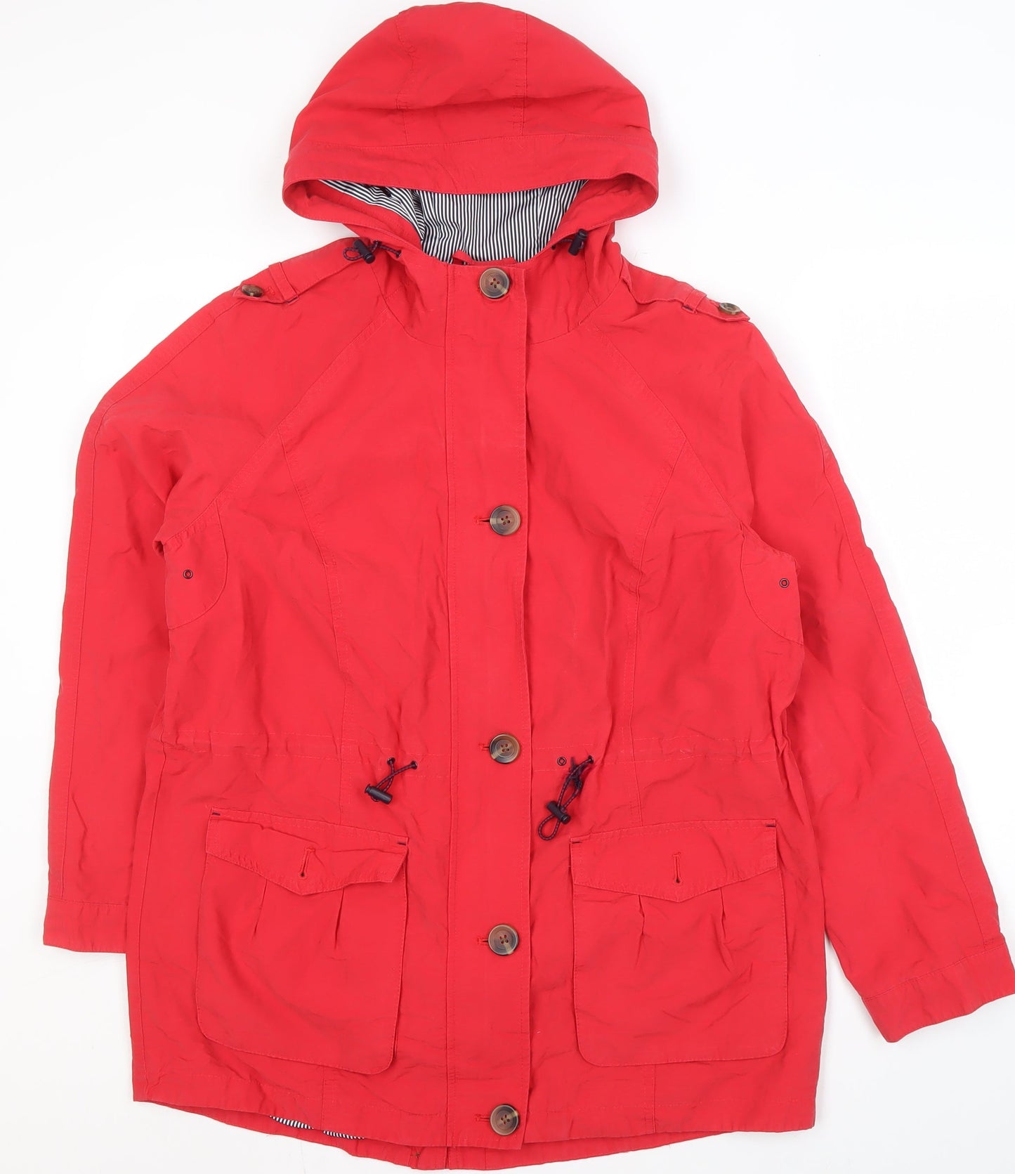 Womens UK Size 14 Marks and Spencer Red Basic Coat