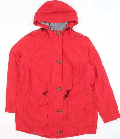 Womens UK Size 14 Marks and Spencer Red Basic Coat