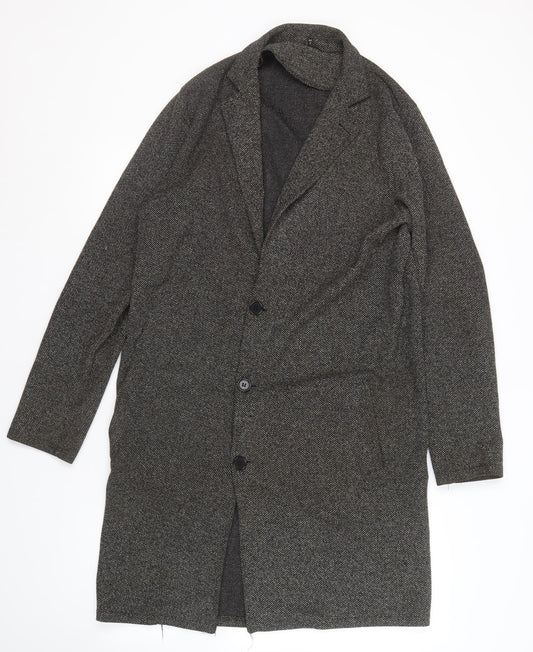 Womens UK Size S River Island Grey Overcoat