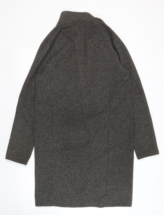 Womens UK Size S River Island Grey Overcoat