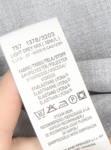 Womens UK Size 18 Marks and Spencer Regular Fit  Grey Trousers