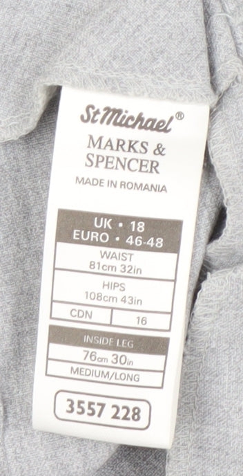 Womens UK Size 18 Marks and Spencer Regular Fit  Grey Trousers