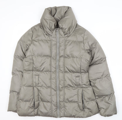 Womens UK Size M Brave Soul Grey Puffer Jacket