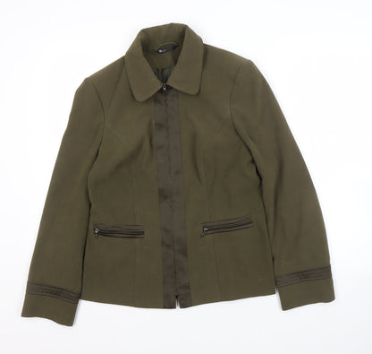 BHS Women's Green Jacket Size 12 Regular Fit