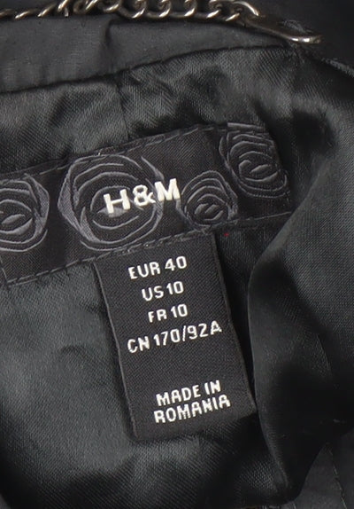 Womens UK Size 12 H&M Black Basic Jacket
