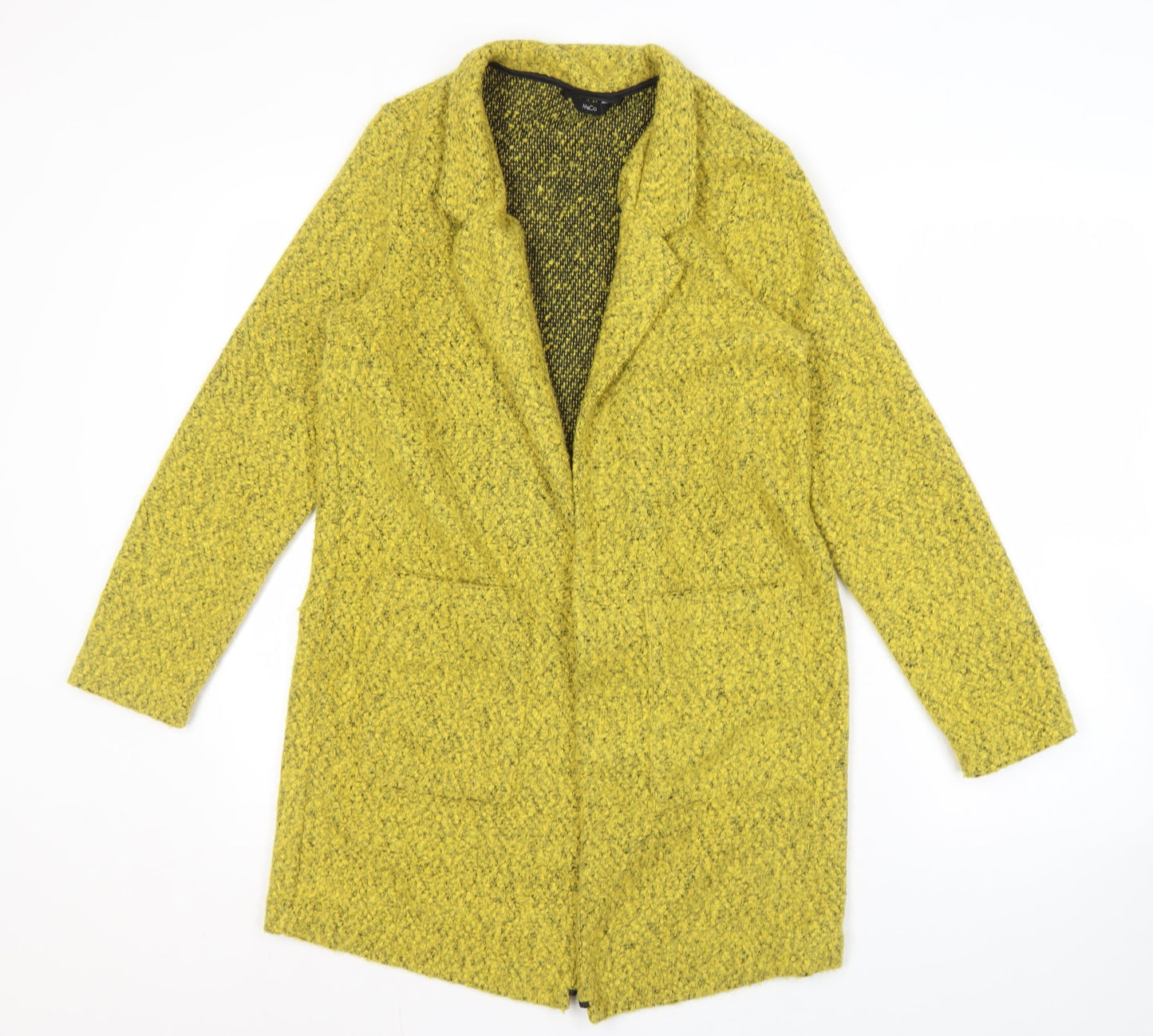 Womens UK Size 10 M&Co Yellow Cardigan Jumper