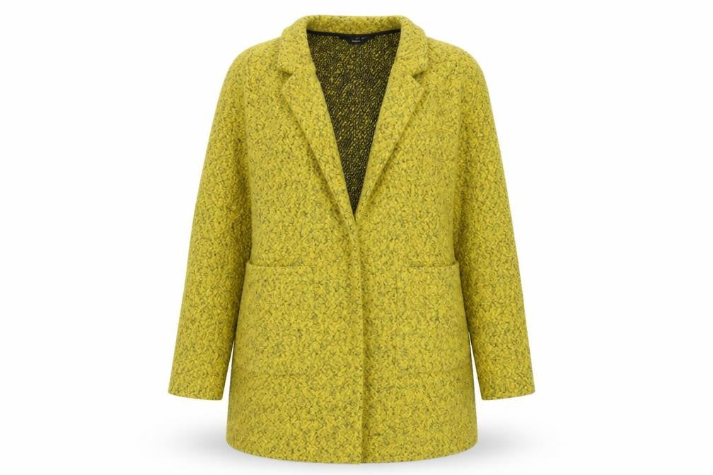 Womens UK Size 10 M&Co Yellow Cardigan Jumper