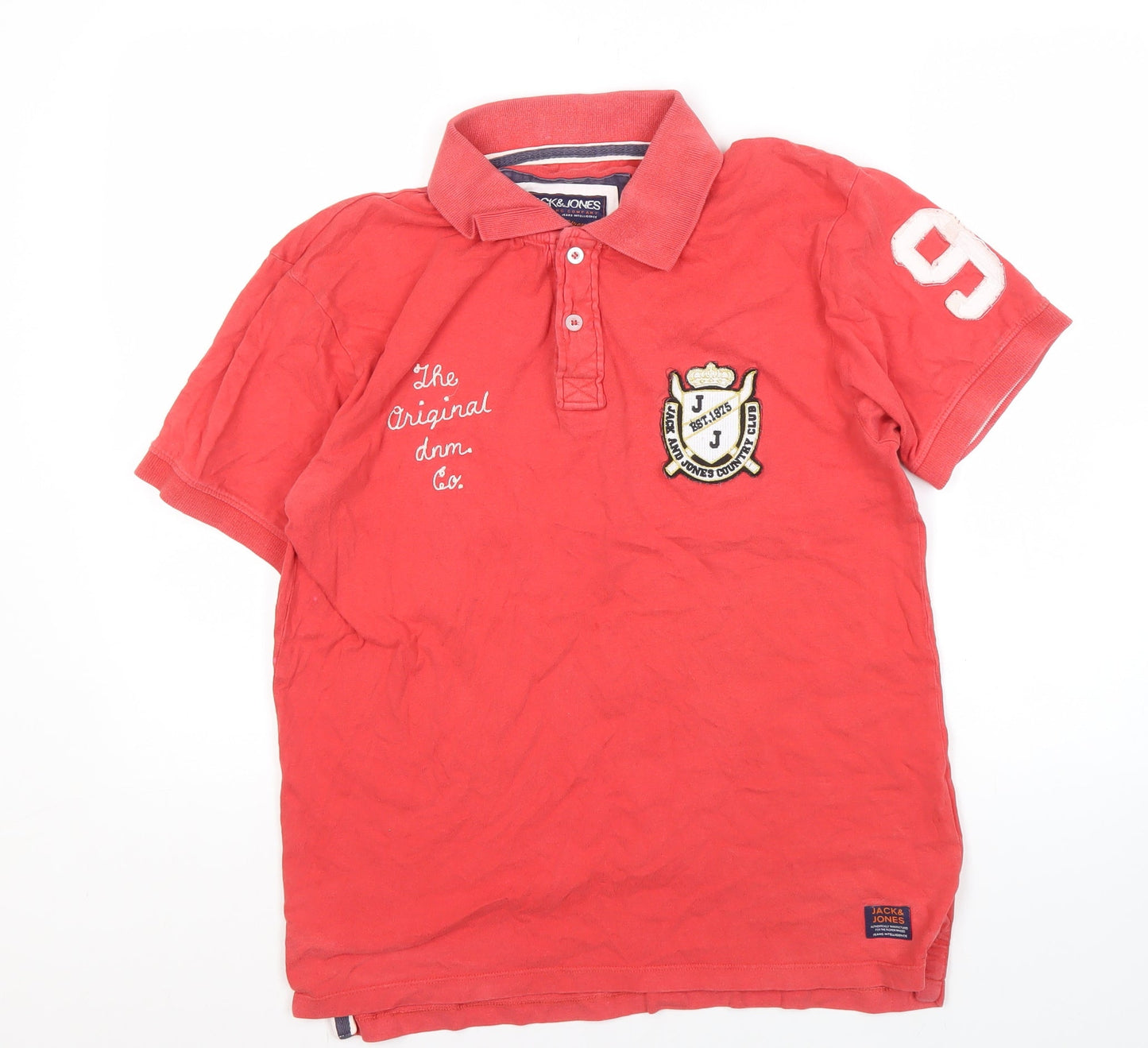 Jack & Jones Men's Red Polo Shirt M