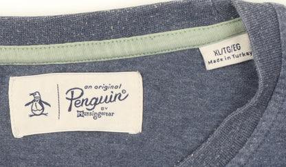 Penguin Men's Blue XL Crew Neck T-Shirt