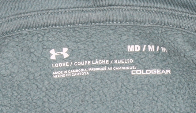 Under Armour Green Pullover Hoodie M Unisex Adults