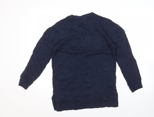 Tommy Hilfiger Men's Blue S Embroidered Pullover Jumper