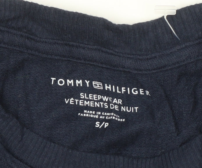 Tommy Hilfiger Men's Blue S Embroidered Pullover Jumper