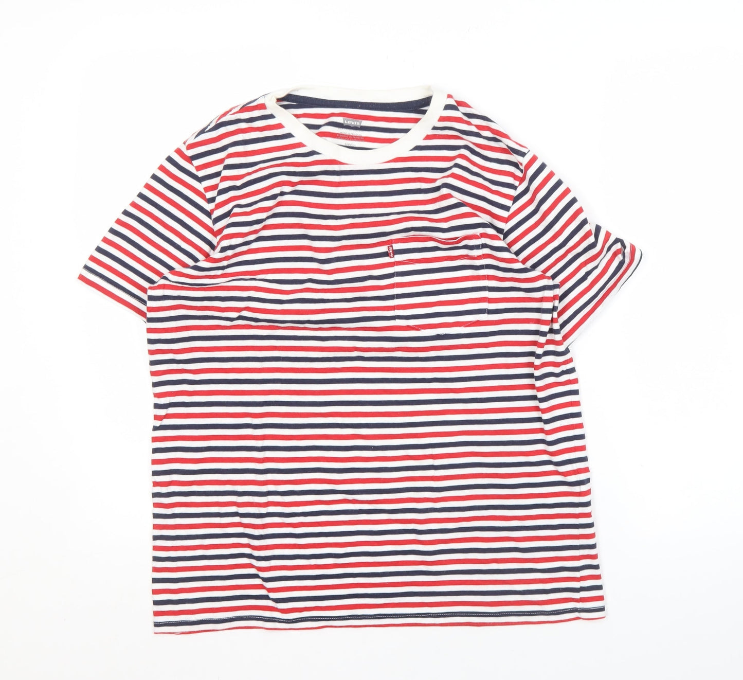 Levi's Men's Striped Multicoloured Cotton T-Shirt Size S