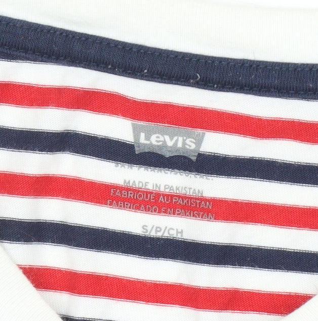 Levi's Men's Striped Multicoloured Cotton T-Shirt Size S
