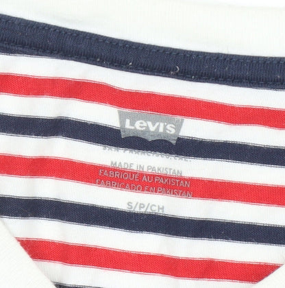 Levi's Men's Striped Multicoloured Cotton T-Shirt Size S