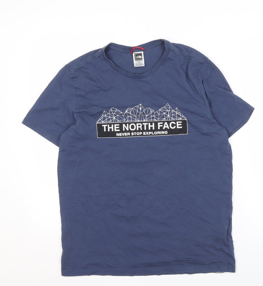The North Face Men's Blue Graphic T-Shirt Medium