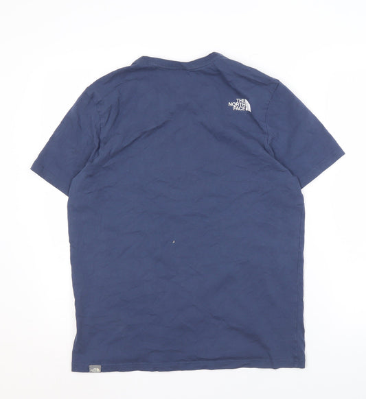 The North Face Men's Blue Graphic T-Shirt Medium