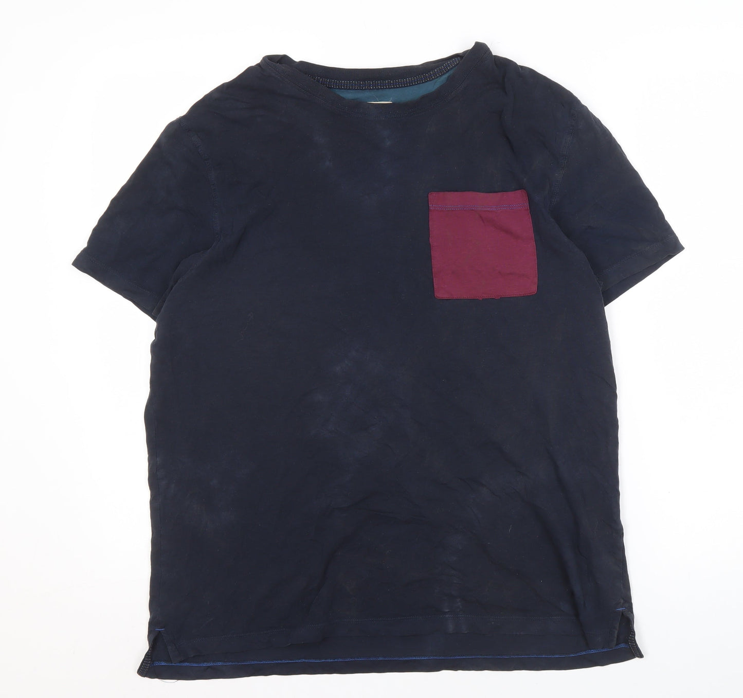 White Stuff Men's Blue Cotton Tee, Size M, Crew Neck