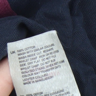 White Stuff Men's Blue Cotton Tee, Size M, Crew Neck