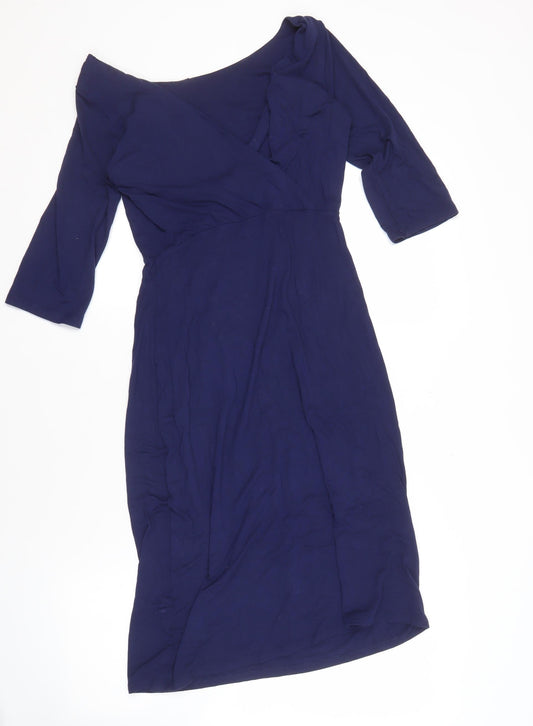 L.K. Bennett Women's Blue 3/4 Sleeve Dress Size 8