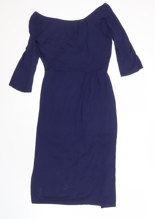 L.K. Bennett Women's Blue 3/4 Sleeve Dress Size 8
