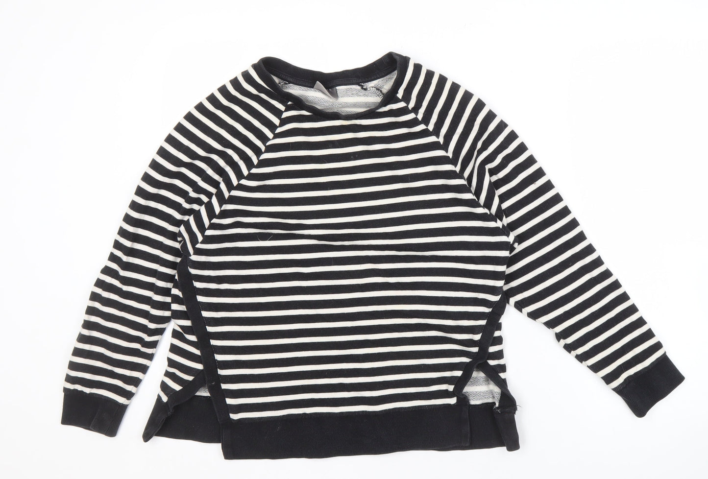Vero Moda Women's Black Striped Pullover Sweatshirt S