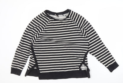 Vero Moda Women's Black Striped Pullover Sweatshirt S
