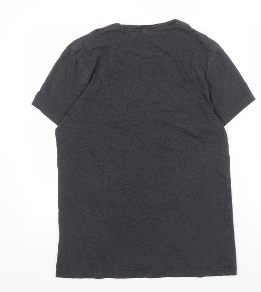Jack Wills Men's Black Cotton Crew Neck T-Shirt - Size S