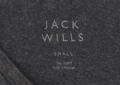 Jack Wills Men's Black Cotton Crew Neck T-Shirt - Size S