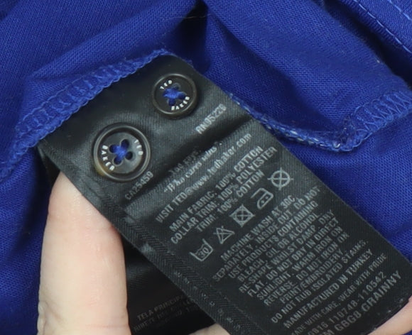 Ted Baker Men's Blue Cotton Polo Shirt, Size S