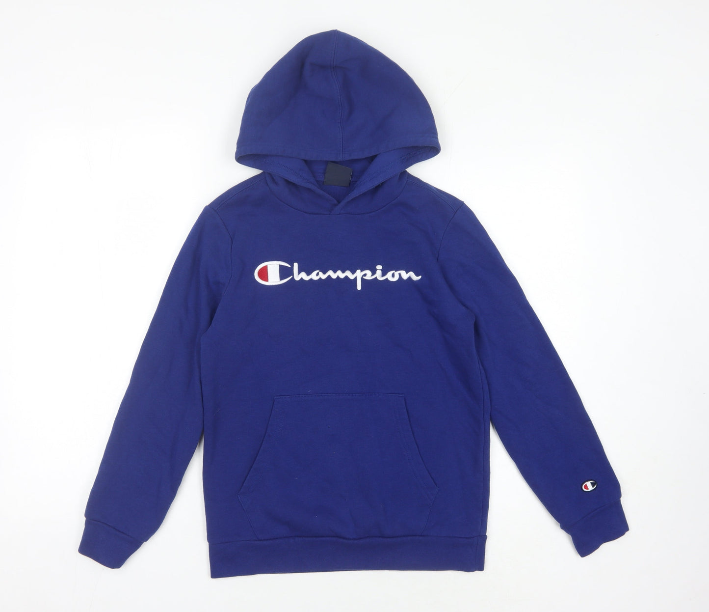 Champion Boys Blue Pullover Hoodie, Size 11-12, Graphic Logo