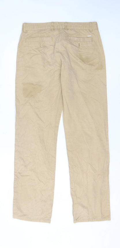 Jaeger Men's Beige Chino Trousers 32R - Regular Fit