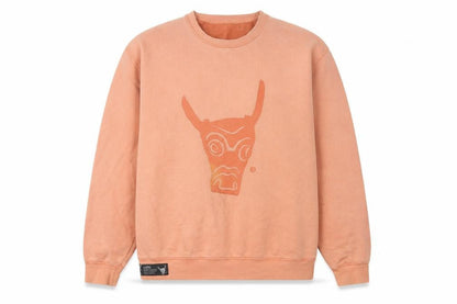 Mens UK Size L Ushi Orange Pullover Sweatshirt