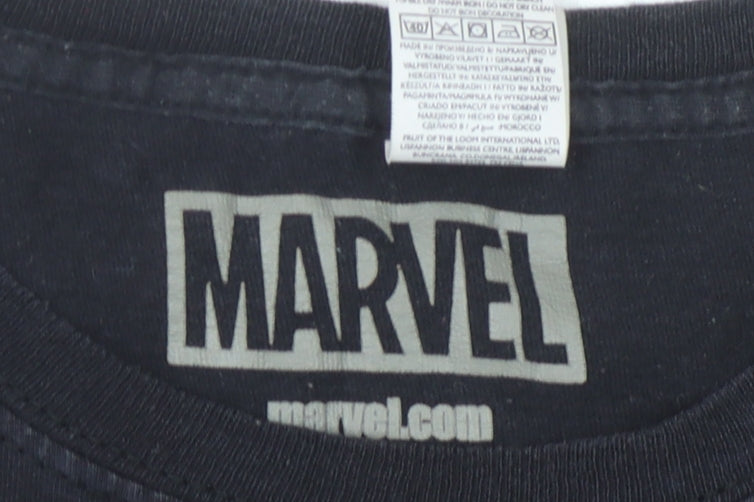 Marvel Boys Black Groot Graphic T-Shirt 12-13 Years Cotton